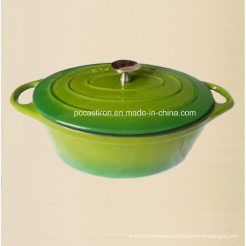 Esmalte de hierro fundido Cookware Cazuela Fabricante De China Tamaño: 25X18X9cm